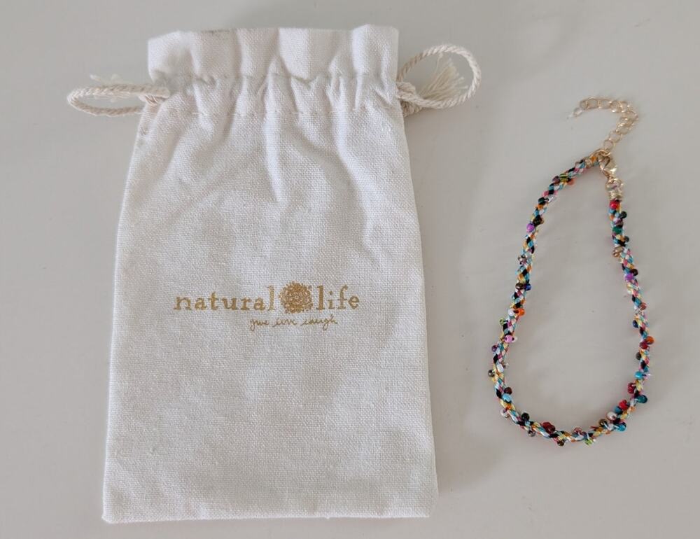 Natural Life Boho Rainbow Beaded Anklet